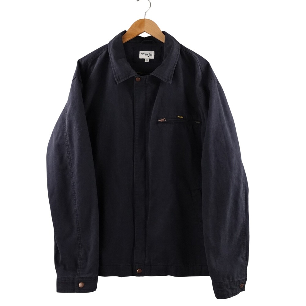 Wrangler Mens Mechanics Jacket BlackFull Zip Workwear‎ Size XL Made in India
